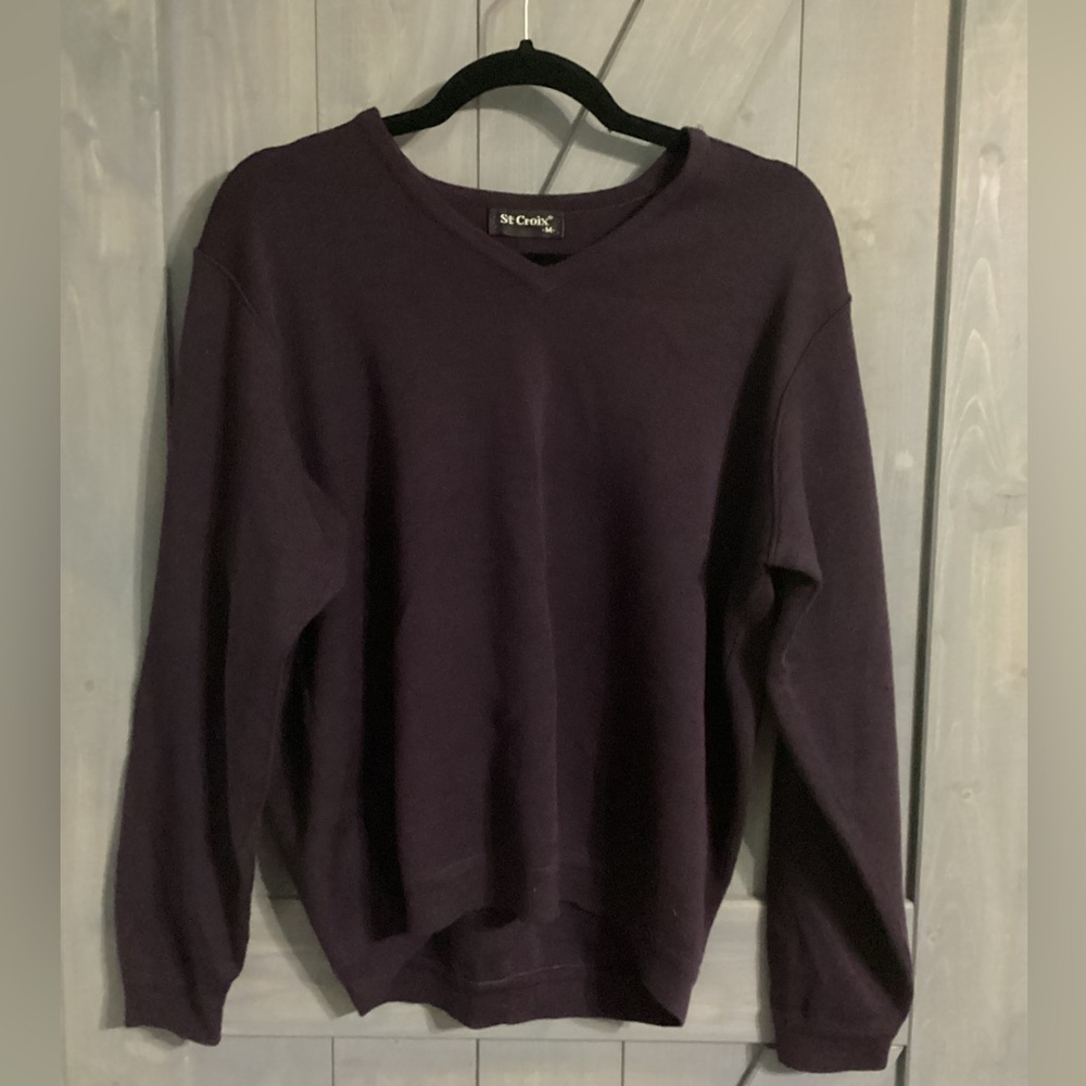 St. Croix 100% Wool V-Neck Women's Sweater